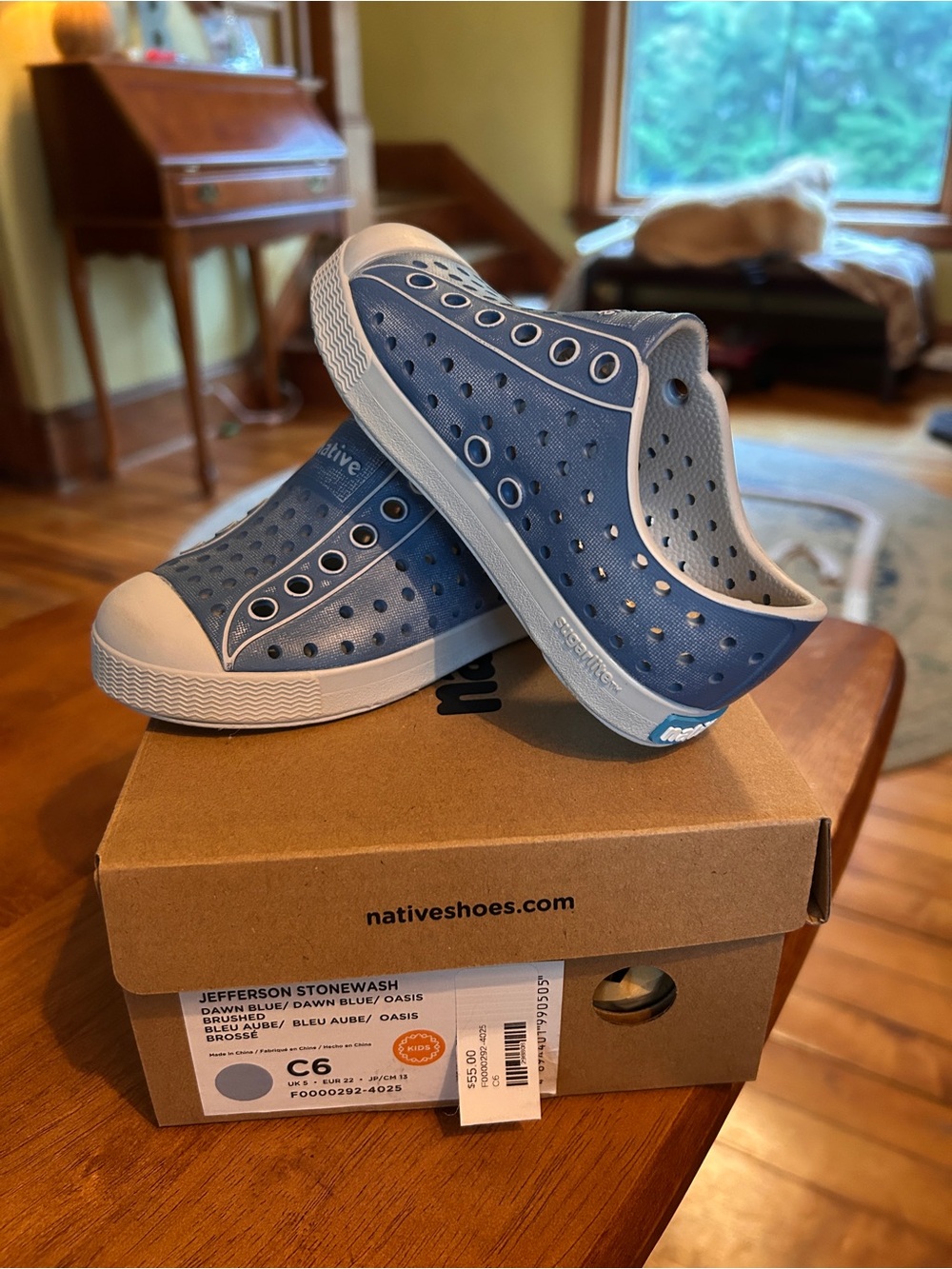 Native Shoes - Dawn Blue with White Trim
